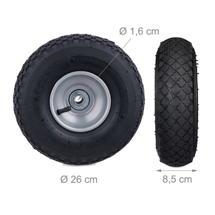 Wheels for hand-held truck, 2 pcs 3.00-4