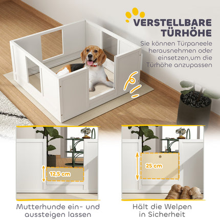 Puppy playpen Medium Dogs, adjustable door, non-slip feet