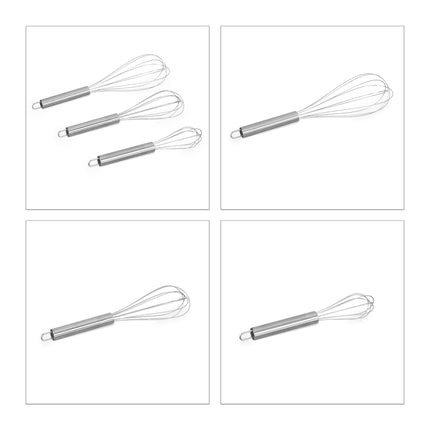 Whisk set in stainless steel