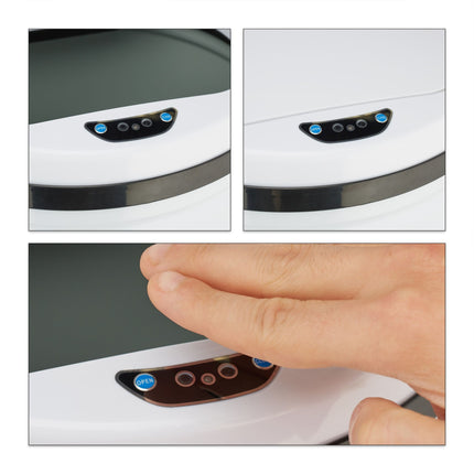 Weißer 50L Sensor-Mülleimer