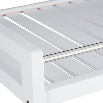 White Bamboo Serving Trolley