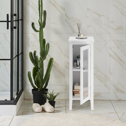 White Bathroom Cabinet with 2 Shelves