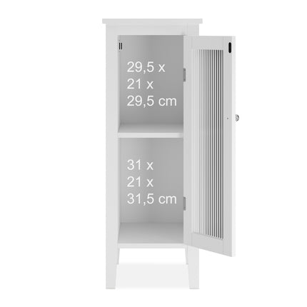 White Bathroom Cabinet with 2 Shelves