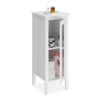 White Bathroom Cabinet with 2 Shelves