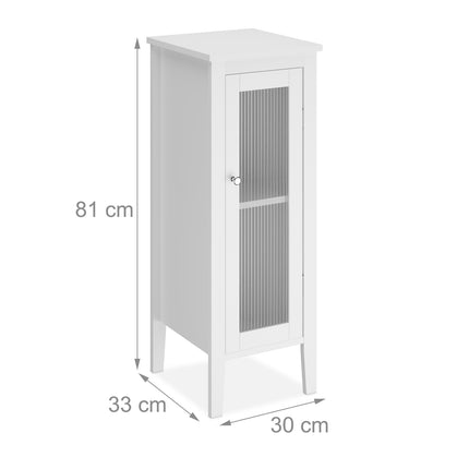 White Bathroom Cabinet with 2 Shelves