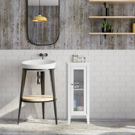White Bathroom Cabinet with 2 Shelves