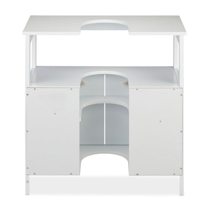 Weißer Badschrank mit Ablagefächern