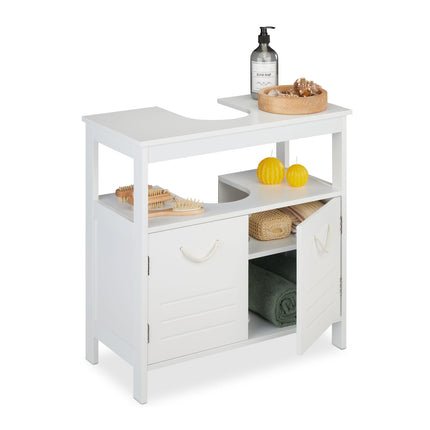 Weißer Badschrank mit Ablagefächern