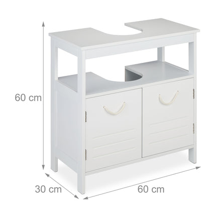 Weißer Badschrank mit Ablagefächern