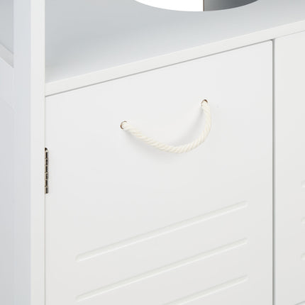 Weißer Badschrank mit Ablagefächern
