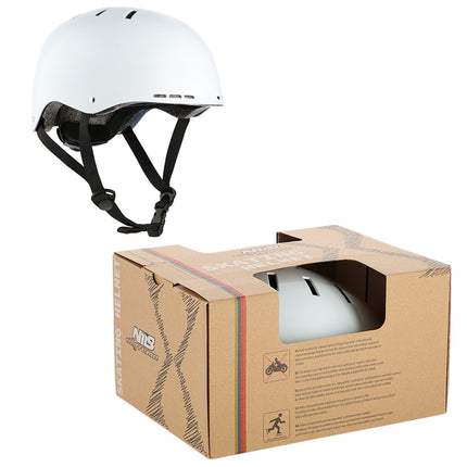 Weißer Fahrradhelm, Größe M (52–59 cm)