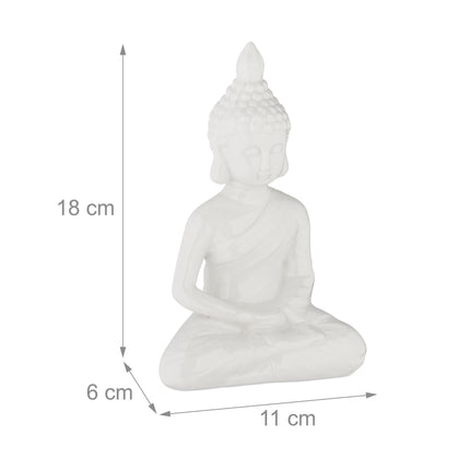 Weiße Buddha Figur 18 cm