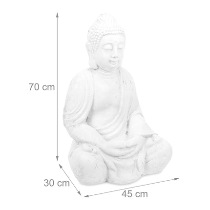 Weiße Buddha Figur 70 cm