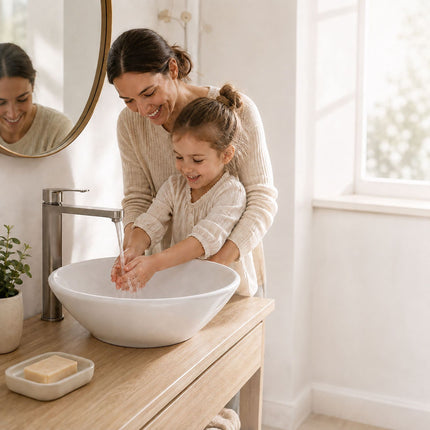 White Ceramic Countertop Basin, 41.5 x 41.5 x 15 cm