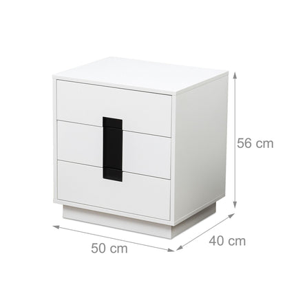 White Chest of Drawers with 4 Spacious Drawers