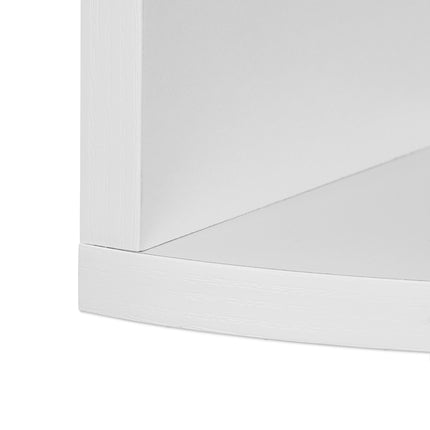 White Corner Shelf with 5 Slots
