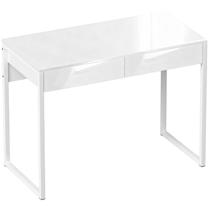 White Desk 100x50 cm with 2 Drawers for Small Spaces