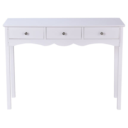 Psací stůl se 3 zásuvkami, MDF, 100x32x75 cm, bílý
