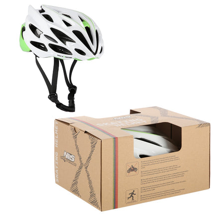 Weiß-Grün Größe M (55-61) Fahrradhelm