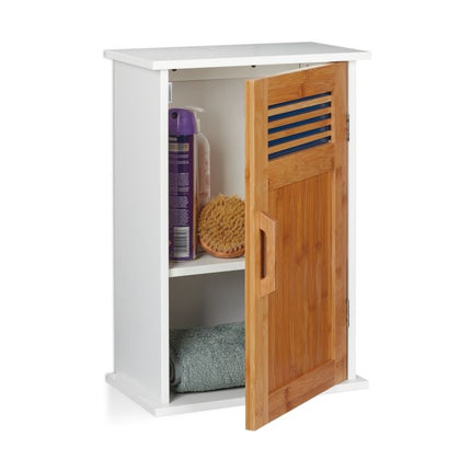 Weißer Hänge-Badschrank mit Tür