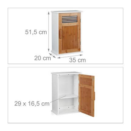 Weißer Hänge-Badschrank mit Tür