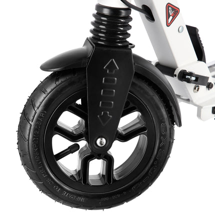 Weißer Tretroller, faltbar, leichtes Design
