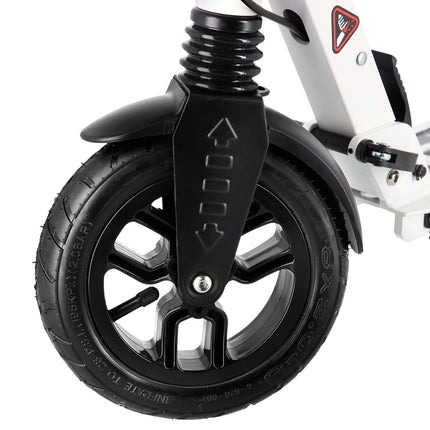 Weißer Tretroller, faltbar, leichtes Design