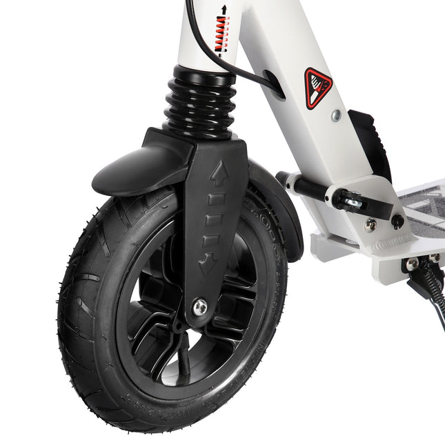 Weißer Tretroller, faltbar, leichtes Design