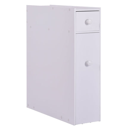 Weißer MDF-Badezimmerschrank mit Schublade und Regalen
