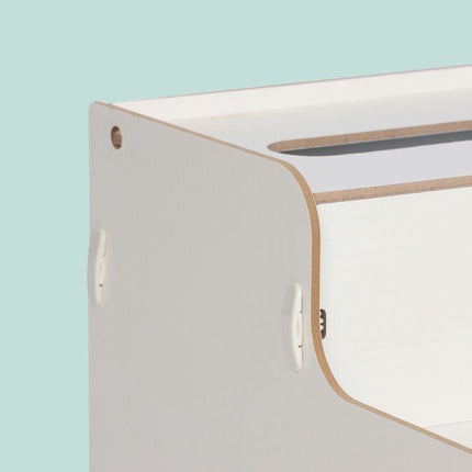White MDF Document Organiser with File Holder