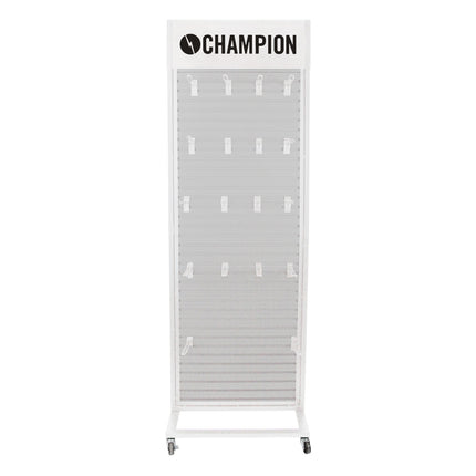 White Metal Stand with Wheels, 600mm