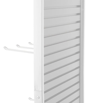 White Metal Stand with Wheels, 600mm