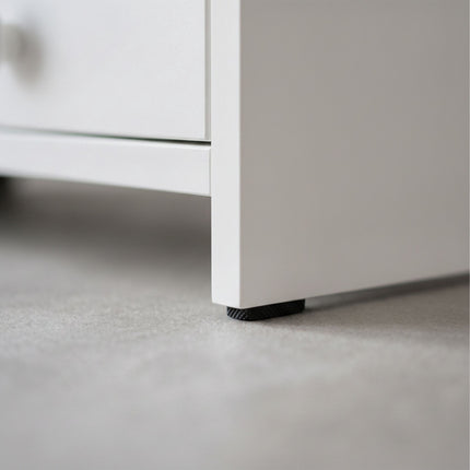 White Monitor Riser with 2 Drawers, MDF Material