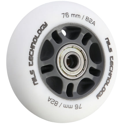 White PU 76x24 82A Wheels & ABEC-9 Bearings Set