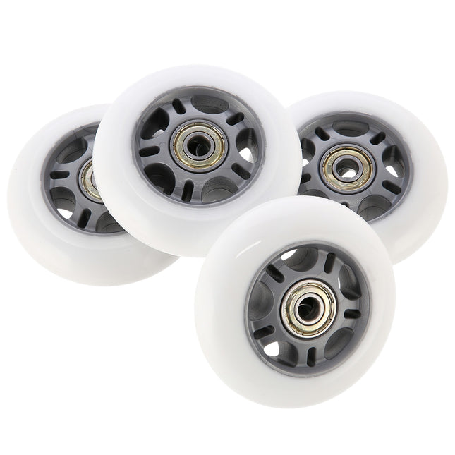 Weiße PU Skaterollen 76x24 82A, ABEC-7 Kugellagersatz