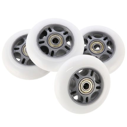 Weiße PU Skateboard-Rollen 72x24 82A, ABEC-7 Kugellager-Set