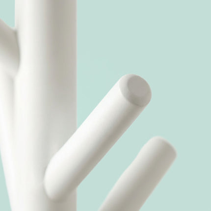 White Pine Coat Stand with 8 Hooks, Adjustable Height