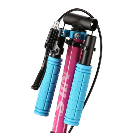 Weiß-Pinker Kinderroller, höhenverstellbar