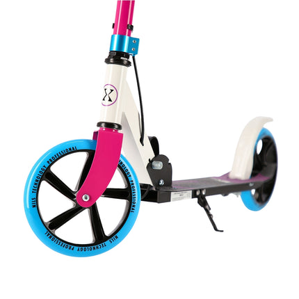 Weiß-Pinker Kinderroller, höhenverstellbar
