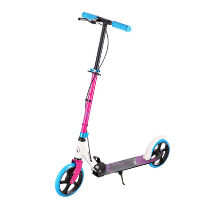 Weiß-Pinker Kinderroller, höhenverstellbar
