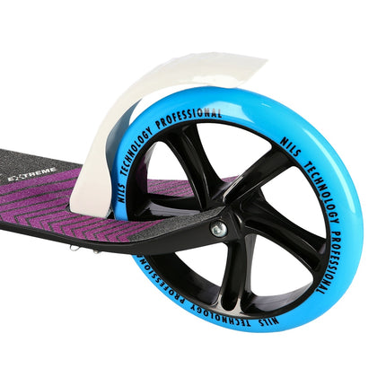 Weiß-Pinker Kinderroller, höhenverstellbar