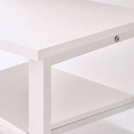 White Printer Stand with Castors – 2-Tier, 50x50 cm