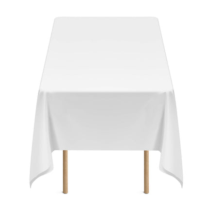 White Rectangular Tablecloths, 10-Pack 60 x 102 in