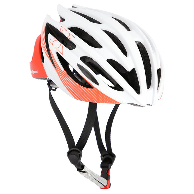 Helm Weiß-Rot Größe L, 57-61 cm