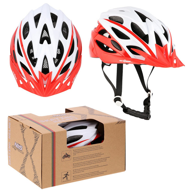 Weiß-Roter Helm Größe M, 53-60 cm