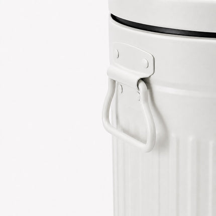 White Retro Pedal Bin, 20L Capacity, Soft-Close Lid