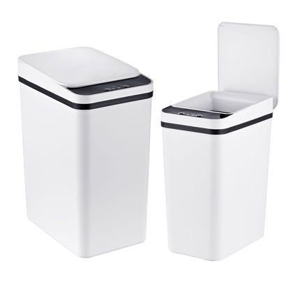 White Sensor Bins, Set of 2 – 9L & 15L Capacity