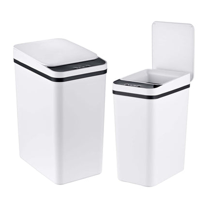 White Sensor Bins, Set of 2 – 9L & 15L Capacity