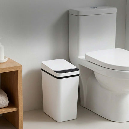 White Sensor Bins, Set of 2 – 9L & 15L Capacity