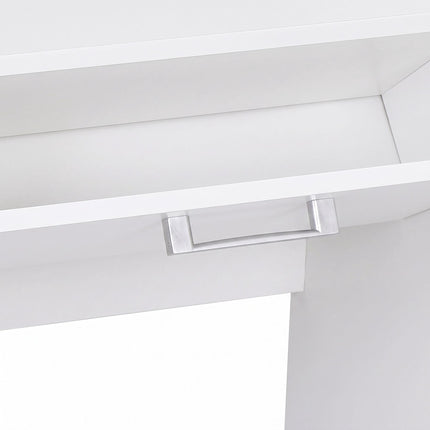 White Shoe Cabinet with 2 Flaps – Compact Hallway Storage